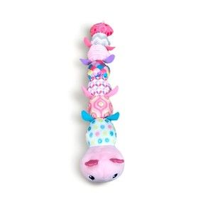 Infant Baby Pink Caterpillar Stuffed Animal Soft Sensory Crinkle Toy w/ Measure